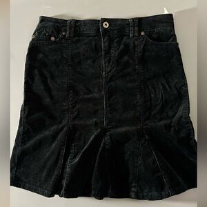 Tommy Hilfiger Black Corduroy A-Line Skirt